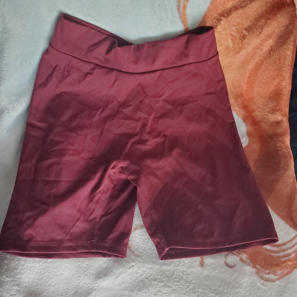 Women's Burgundy Workout Shorts